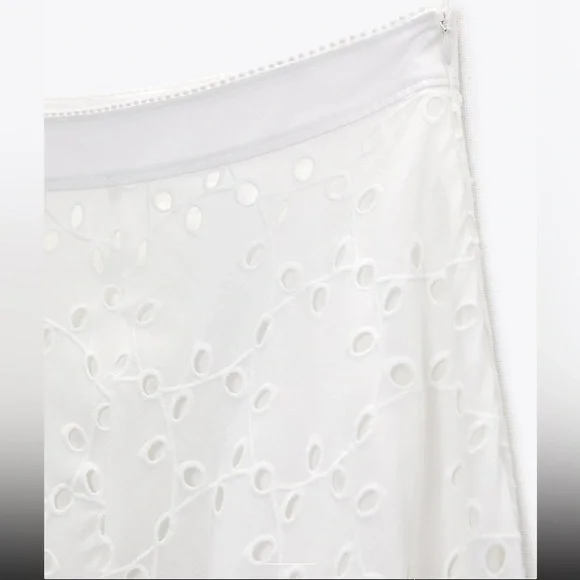 Zara embroidered cape skirt white - Picture 6 of 15